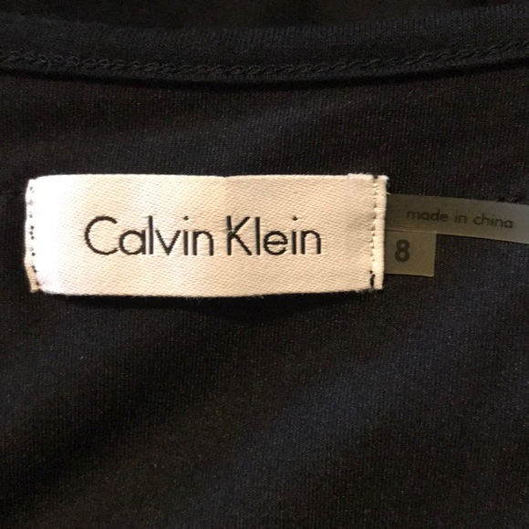 NWOT Calvin Klein Tiered Black Dress - Picture 7 of 8